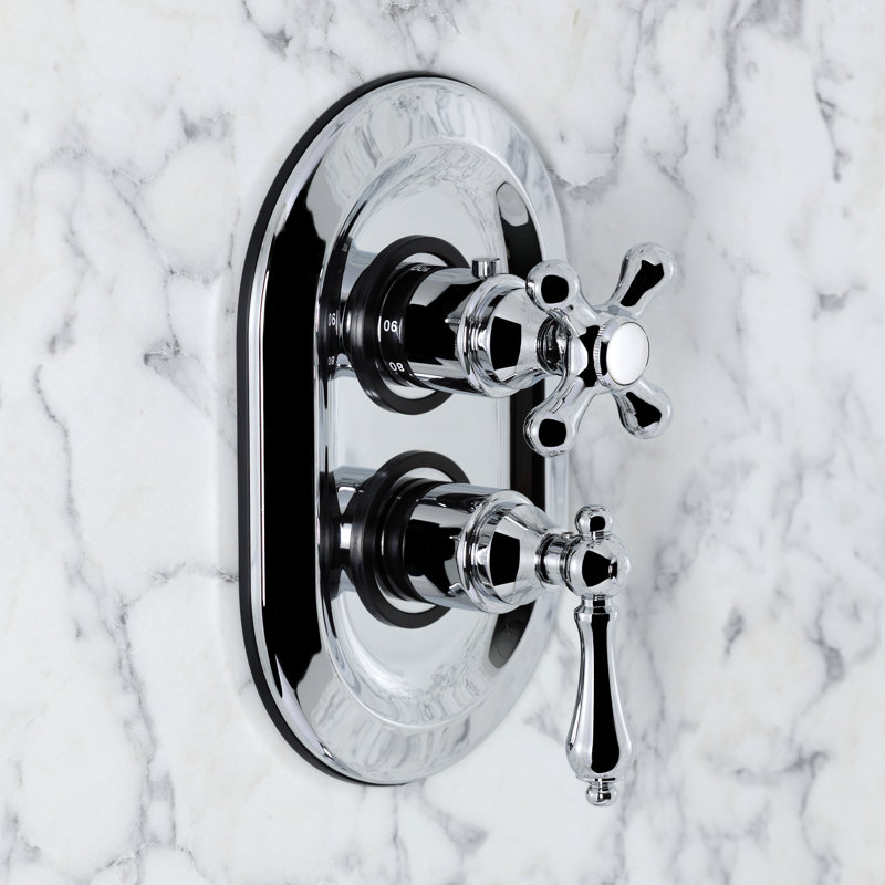  Robinet de douche et de baignoire inverseur, Chrome poli