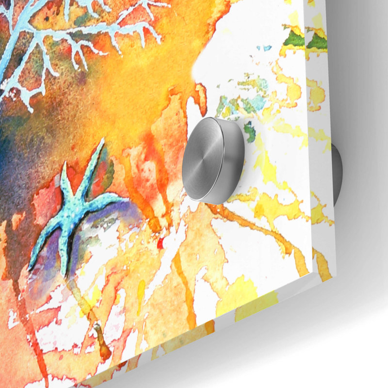 «Mermaid» par Michelle Faber, art mural en verre acrylique, H 36 po x l 24 po x P 0,2 po