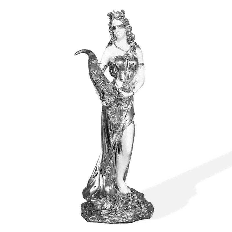 European-Style Wealth Goddess Resin Decorative Item, Silver/White