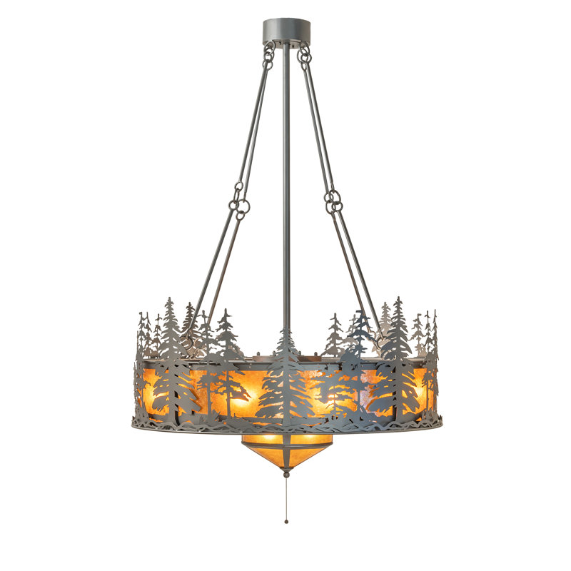 45" Wide Tall Pines Chandel-Air, Wrought Iron, 18" H x 44.5" W x 44.5" D