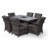Karas 6 Seater Dining Set with Cushions and Parasol-39926017