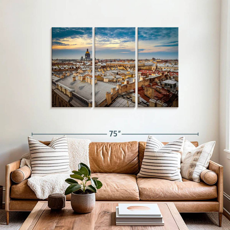 Hannes, St. Pétersbourg, coucher de soleil, H 36 po x l 57 po