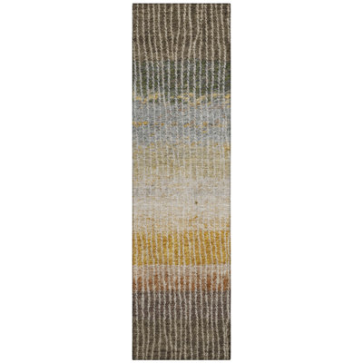 Machine Washable Indoor/Outdoor Matteson ACN2314 Stripes Rug