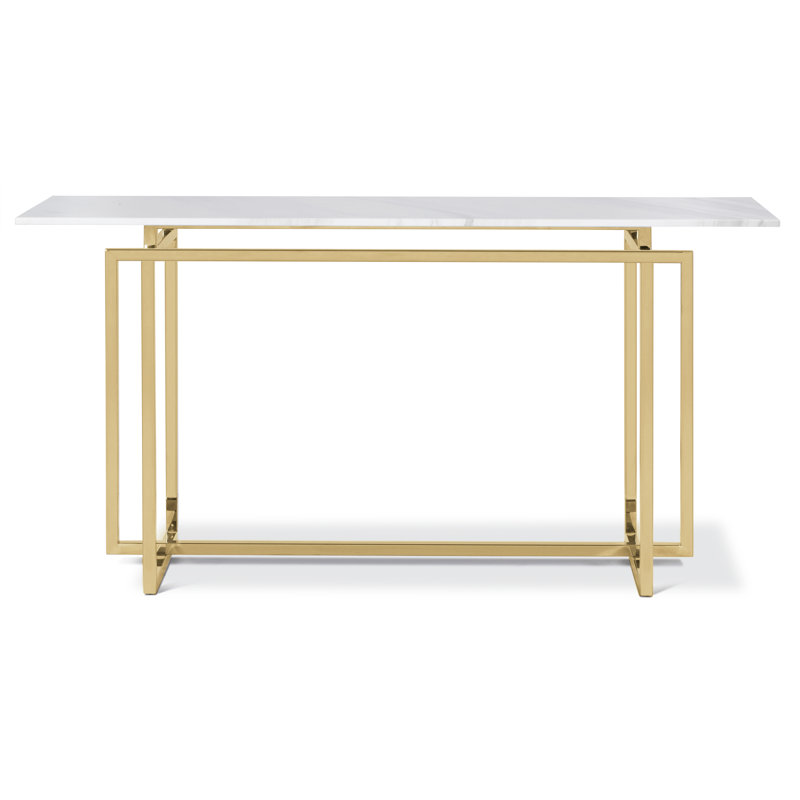 Console Bexlee, Blanc/doré