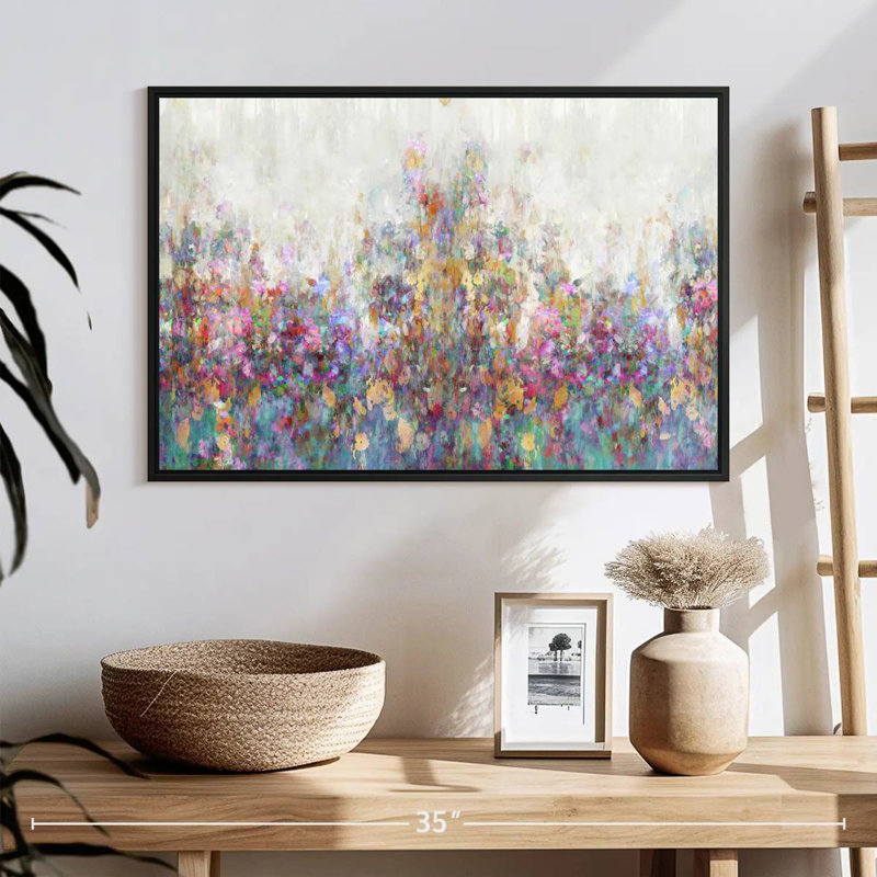 Couvert matinal, Cadre flottant doré, 40 po x 27 po