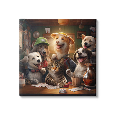 " Animals Playing Card Games " by Jim Baldwin