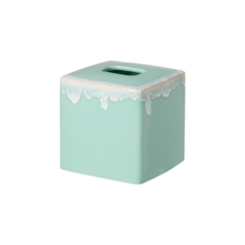 Taormina Tissue Box Cover, Aqua