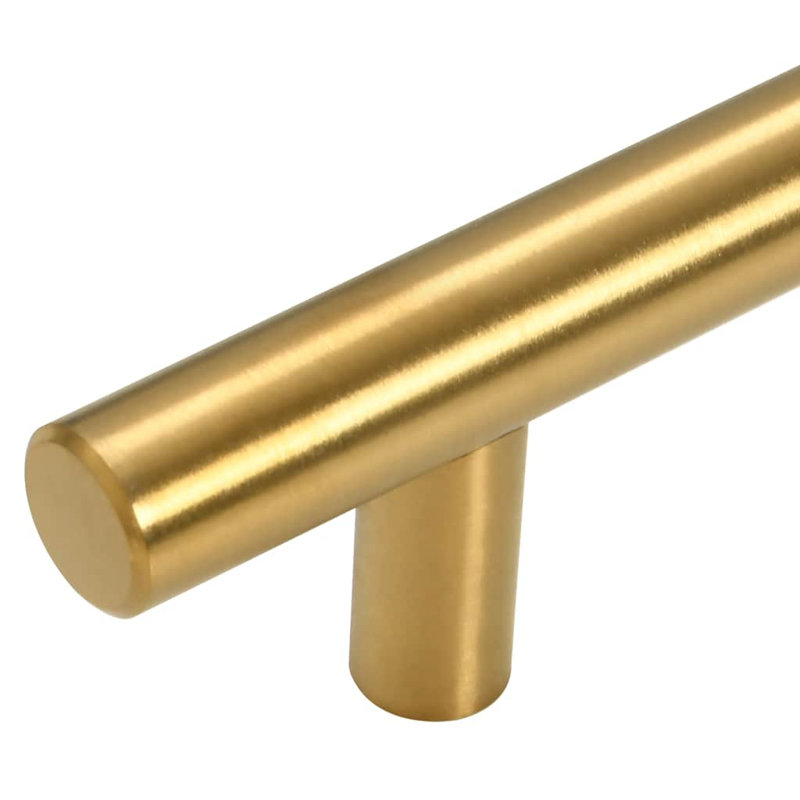 Metro Lane Cabinet Handles 5 Pcs Black 224 Mm Stainless Steel, Gold, 192 Mm