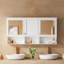 55 Inch Mirror Medicine Cabinet with Open Shelves