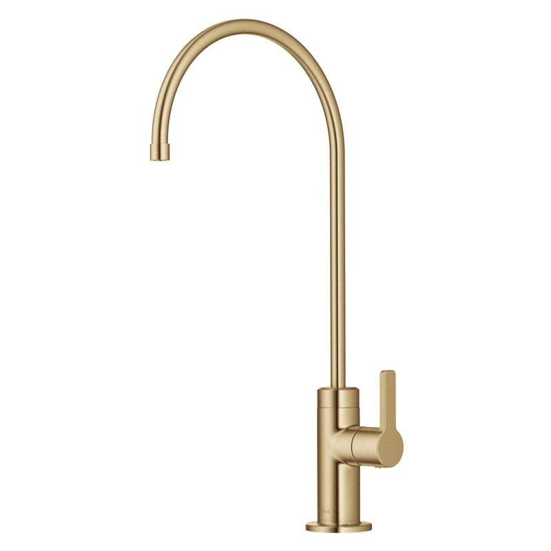 Robinet filtre à eau à poignée simple KRAUS Oletto pour osmose inverse, Laiton brossé