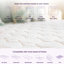 Matelas King de 12 pouces en gel rafraîchissant, pour un soutien thoracique optimal, un soulagement des douleurs, une excellente adhérence au transfert de mouvement, imperméable, coloris gris et blanc, garni de mousse à mémoire de forme et doté d'une structure à ressorts, compatible avec les sommiers articulés.-653282215