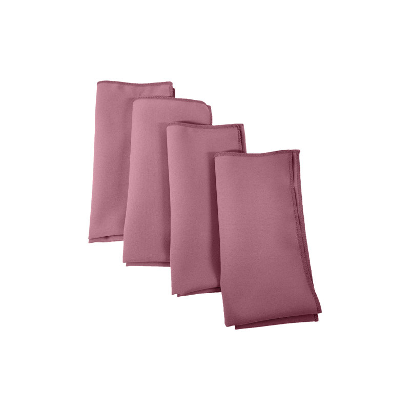 Polyester Square Napkin - Basics by Wayfair™, Dusty Rose, Set of 4