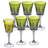 Coloured Wine Glasses - Set of 6 Wine Goblets - Glassware - Water Goblets - 7.5 oz-103532458