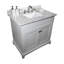 Dessus de meuble-lavabo blanc 31 po - Pierre avec lavabo en céramique et dosseret charmant élément de décoration durable