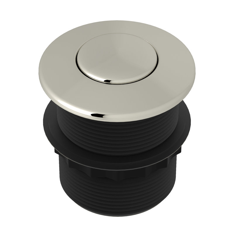 Rohl Waste Disposal Air Switch Button, Polished Nickel