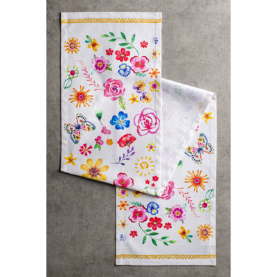 Floral 100% Cotton Table Runner