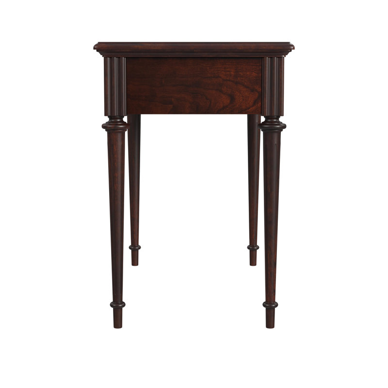 Edmund 38" Writing Desk with Storage, Dark Cherry