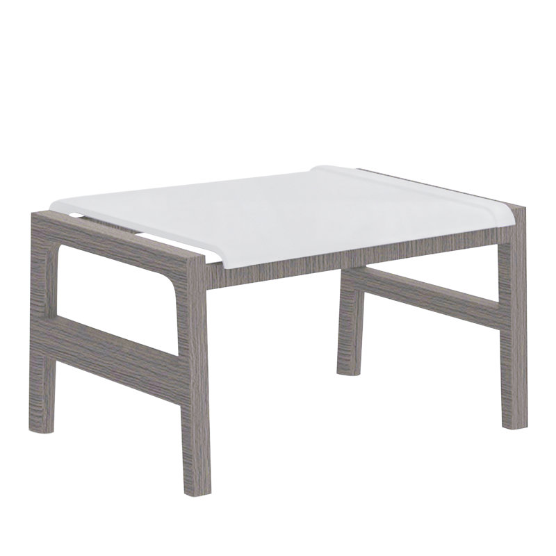 Seashore Outdoor Ottoman, Slate Gray