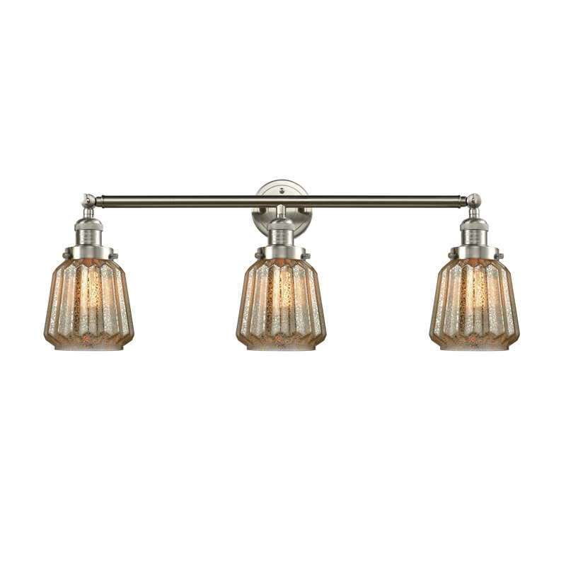Vinson 3 - Light Dimmable Vanity Light, 60 Watt Vintage Incandescent Bulb, Mercury Plated, Black Antique Brass