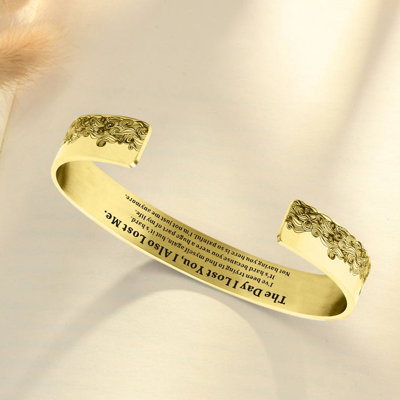 bracelet bracelet Memorial Bracelet To My Wife In Stainless Steel Engraving Memorial Bracelet
