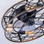 Ventilateurs de plafond à profil bas de 20 po avec lumières et télécommande, ventilateur encastré Farmhouse avec moteur réversible à 6 vitesses, pour la cuisine, la chambre à coucher - ampoules non incluses