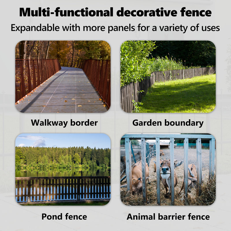 170cm H x 170cm W Metal Border Fencing