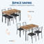 Ensemble de table de salle à manger 5 pièces pour 4 personnes-130107812-130107814