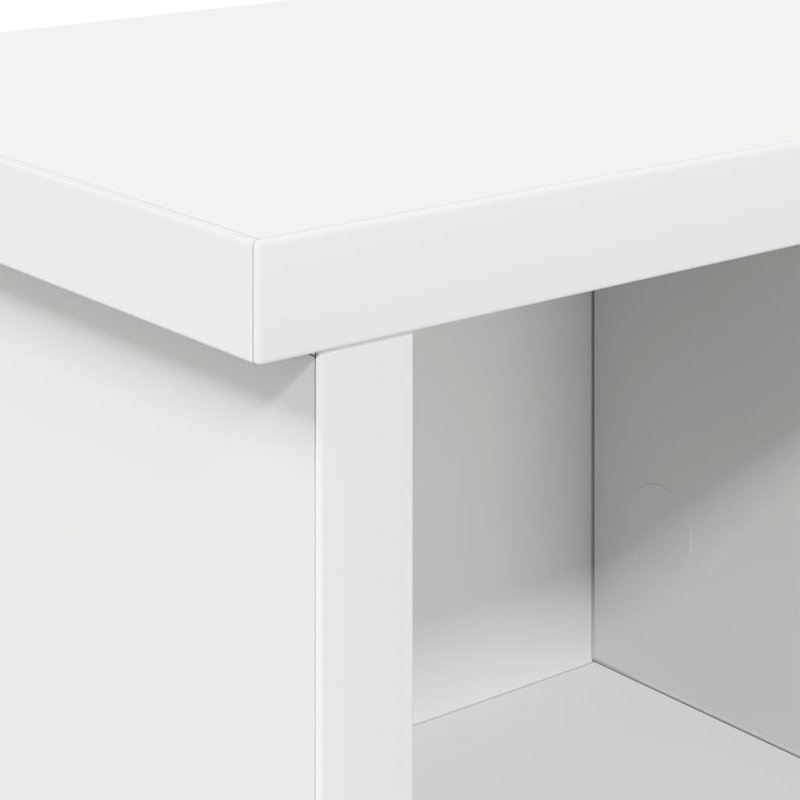 Wall-Mounted Coat Rack 50 X 16 X 26 Cm Engineered Wood, White