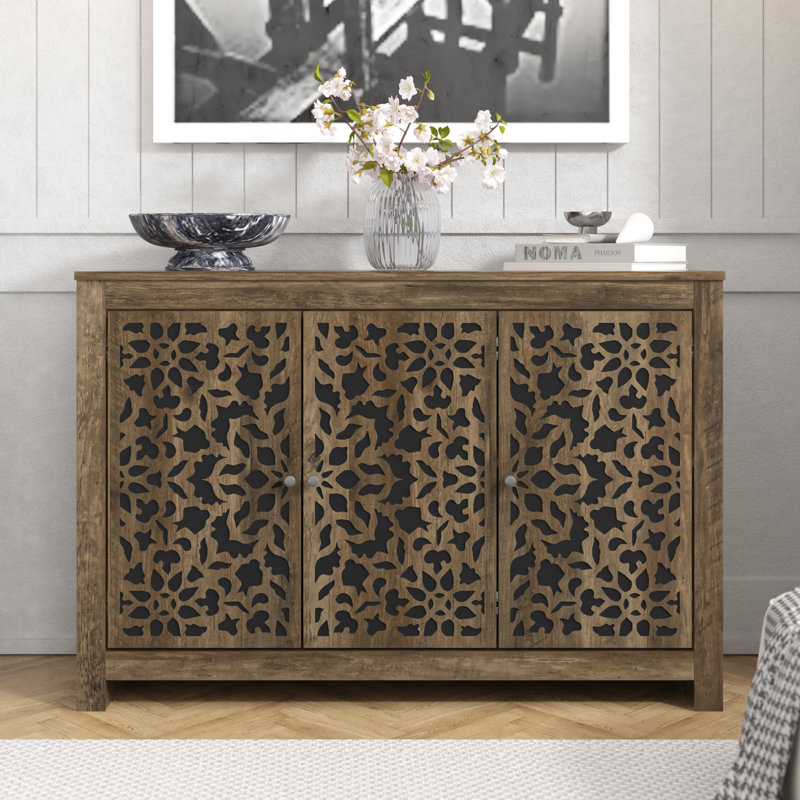 Culbreath Arrastia 3 Door Wide Sideboard, Knotty Oak, Barli
