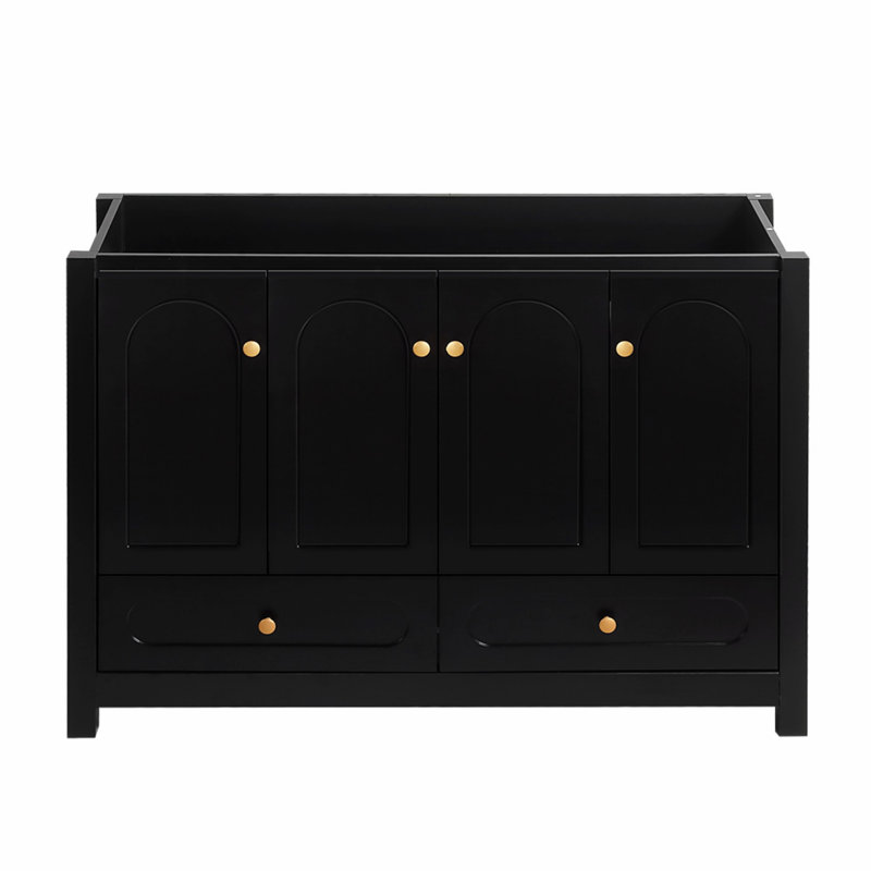 Armoire de salle de bain avec 4 portes et 2 tiroirs
