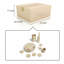 Ensemble d'accessoires de salle à manger de luxe en marbre naturel véritable 10 pièces-1561331473