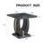 Modern Minimalist Black Marble-patterned Mdf Square Coffee Table. Add A Quiet And Cozy Atmosphere To Your Home.black,mdf Coffee Table,density Board Sticker,side Table. 