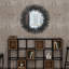 85x85CM Wall Mirror Black Metal Irregular Round Accent Mirror