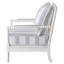 Fauteuil d'appoint à rayures blanches et bleu marine