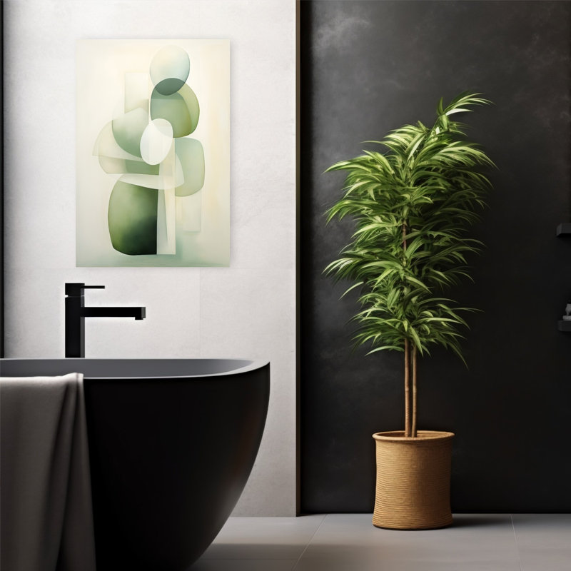 Art contemporain abstrait géométrique, H 24 po x l 16 po