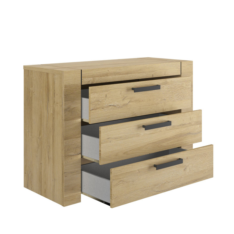 Pfeiffer 116 cm W Chest of 3 Drawers