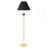 3-Piece Ceramic Lamp Set, Floor And Table Lamps, Black Finish-1071276304