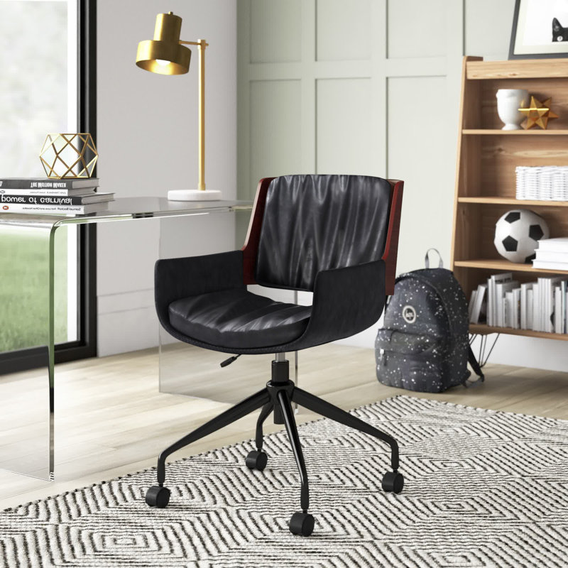Mercury Row® Americus Polyurethane Task Chair, Black