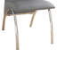 Chaise d'appoint en cuir Alejandre en gris