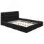 Lit plateforme tapissier avec tissu en velours et coutures-107963048