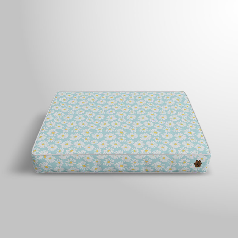 Floral Orthopedic Polyester Pet Bed, Small (68.6cm W x 50.8cm D x 10.2cm H)