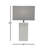 Vaughn Cement Stone Gray Table Lamp with Square Shade