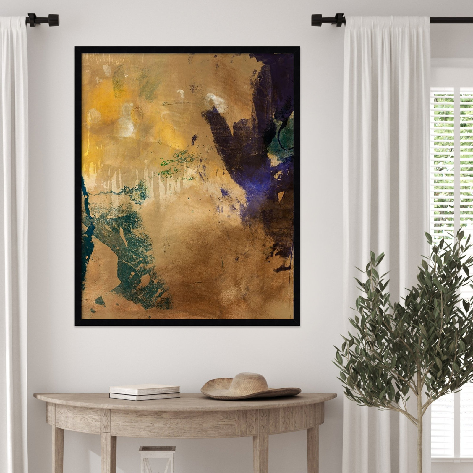 Flagler "Amber Haze No. 1" Print, 33" H x 27" W, Black