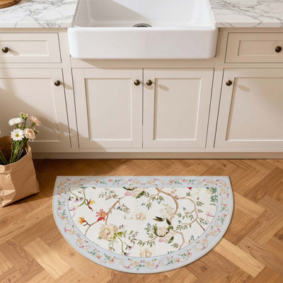 Tapis floral chinois rétro antidérapant