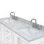 73'' Double Bathroom Vanity with Carrara Marble Top-93359230