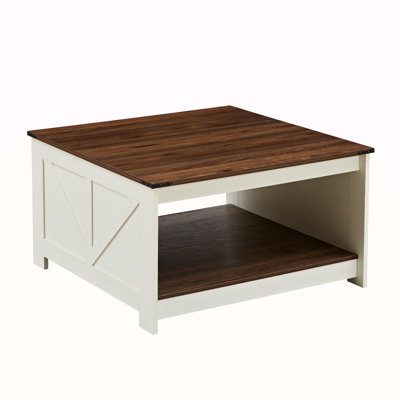 Table basse Table basse de style campagnard avec rangement