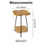 La table d'appoint unique à motif de pétales - structure en métal et plateau en bois ajoute du caractère à votre espace