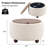 Round Storage Ottoman Upholstered Coffee Table With Removable Tray-2030470451