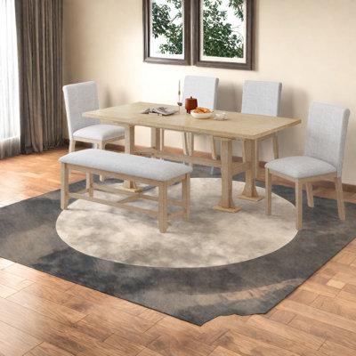 Ensembles de table de salle à manger extensible (doit inclure à la fois la table et la chaise), cuisine de ferme en bois