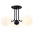Keden Glass Semi Flush Mount